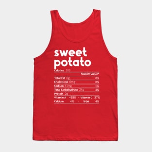 Sweet Potato Nutrition Facts Gift Funny Thanksgiving Costume Tank Top